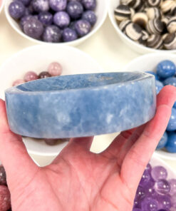 Blue Calcite Round Bowl