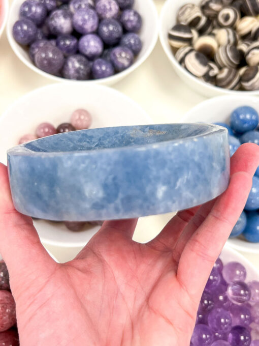 Blue Calcite Round Bowl