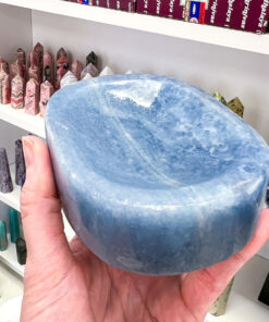 Blue Calcite Oval Bowl