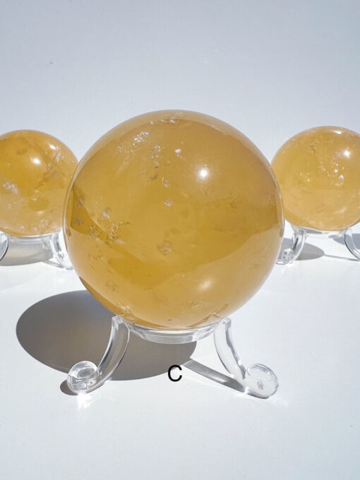 Honey Calcite sphere