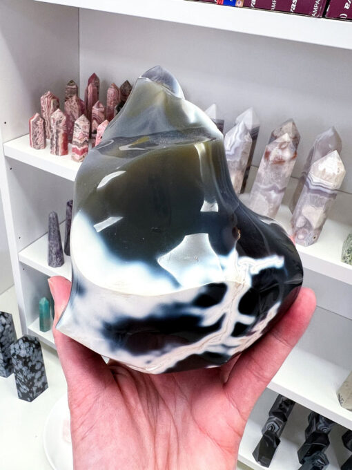 Orca Agate flame