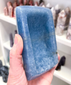 Blue Calcite Rectangular Bowl