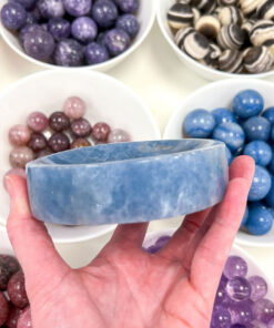 Blue Calcite Round Bowl