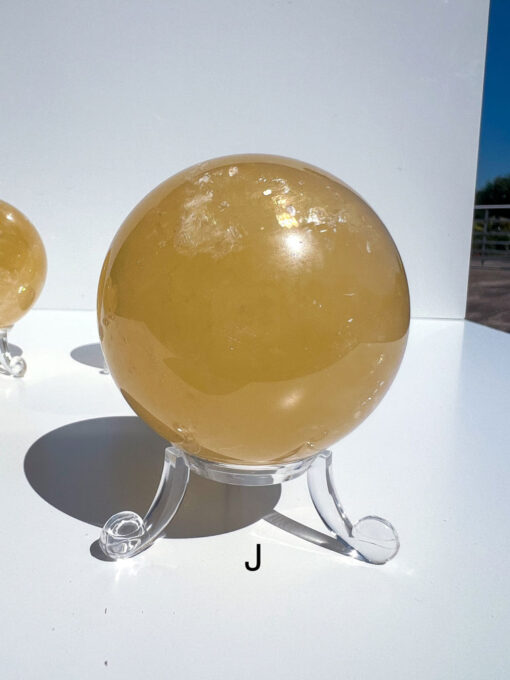 Honey Calcite sphere