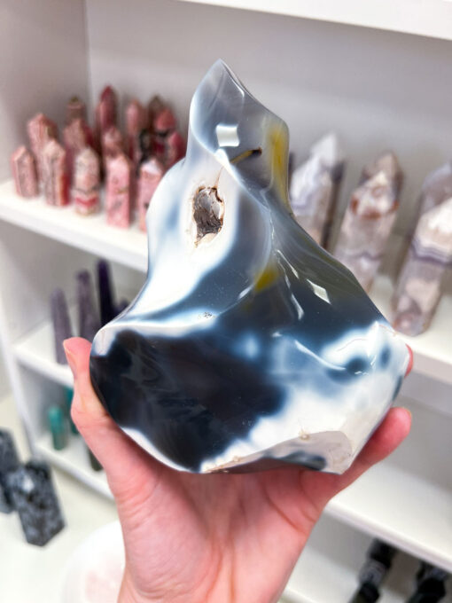 Orca Agate flame