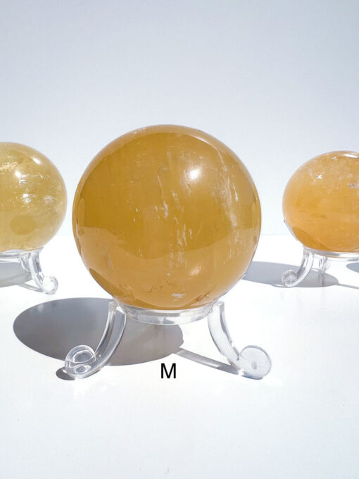 Honey Calcite sphere