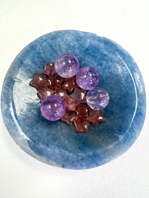 Blue Calcite Round Bowl