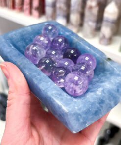 Blue Calcite Rectangular Bowl