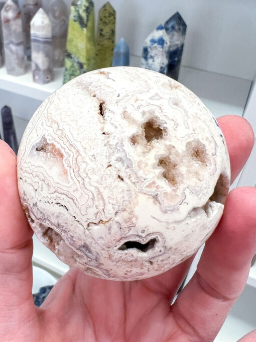 druzy Crazy Lace Agate sphere