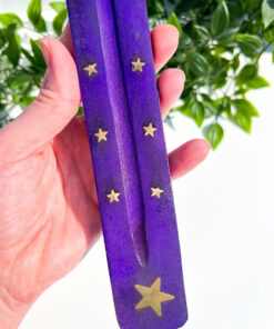 Purple Celestial Wooden Incense Stick Holder