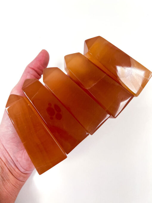 high quality Honey Calcite obelisk