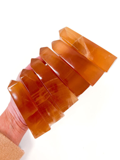 high quality Honey Calcite obelisk