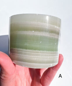 Green Calcite tea-light holder