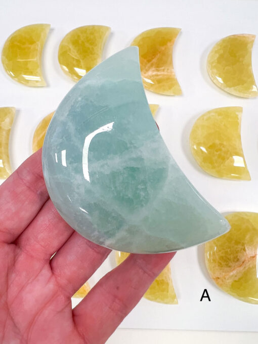 Pistachio Calcite moon