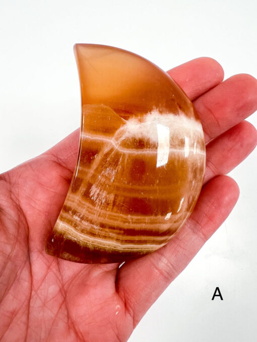 Honey Calcite moon