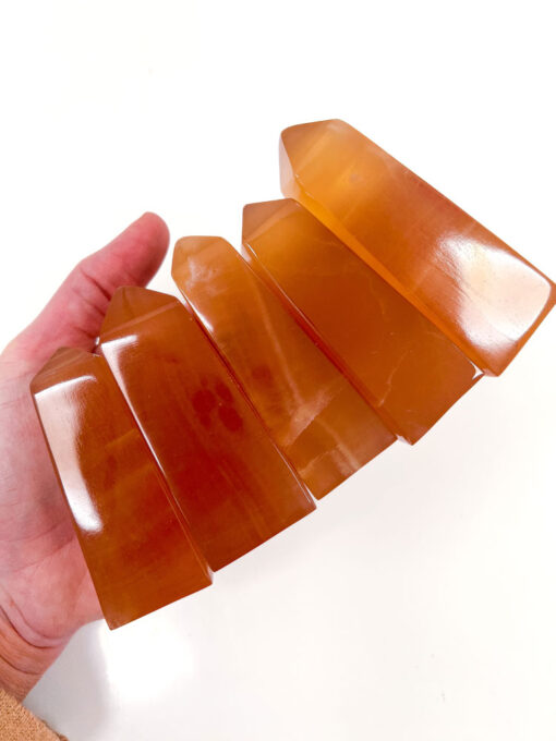 high quality Honey Calcite obelisk