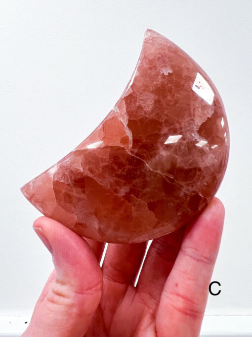 Rose Calcite moon