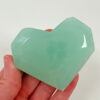 Pistachio Calcite faceted heart