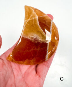 Honey Calcite moon