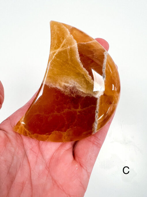 Honey Calcite moon