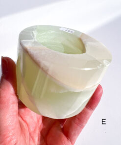 Green Calcite tea-light holder