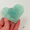 Pistachio Calcite faceted heart