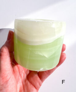 Green Calcite tea-light holder