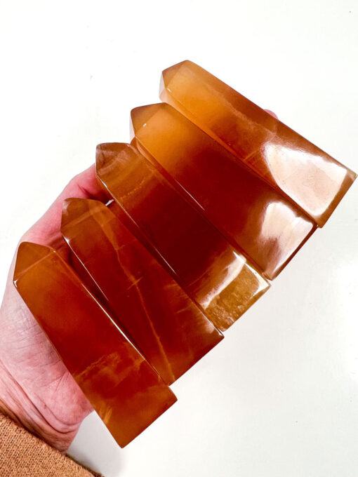 high quality Honey Calcite obelisk