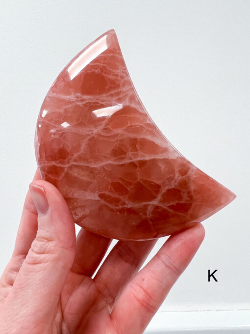 Rose Calcite moon