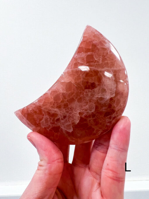 Rose Calcite moon