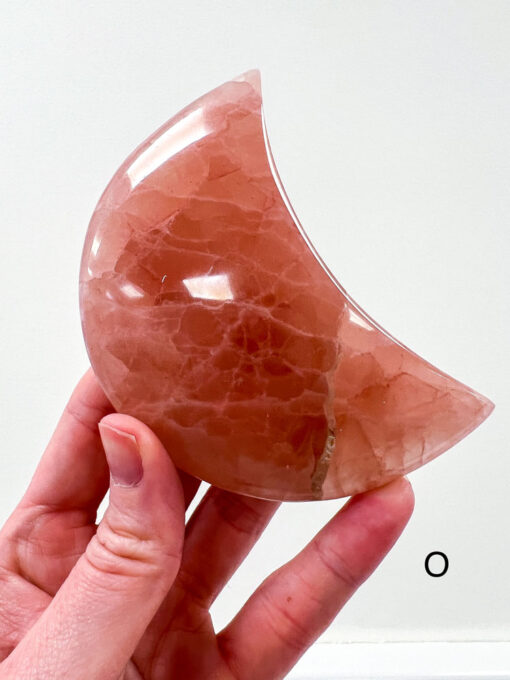 Rose Calcite moon