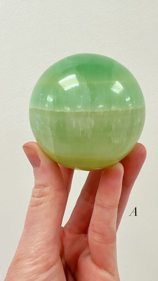 Pistachio Calcite sphere