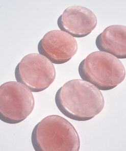 Rose Quartz oval worry stone