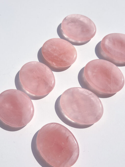 Rose Quartz oval worry stone