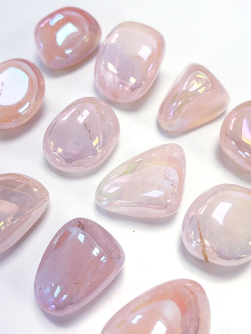 Large Rose Quartz Aura Tumble