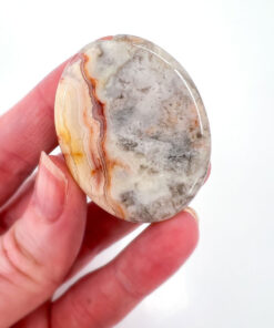 Crazy Lace Agate oval worry stone