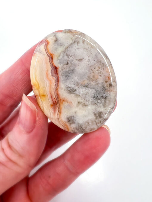 Crazy Lace Agate oval worry stone