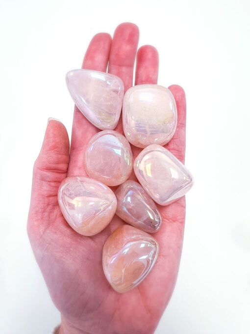 Large Rose Quartz Aura Tumble