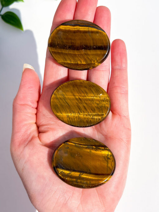 Tigers Eye oval worry stone