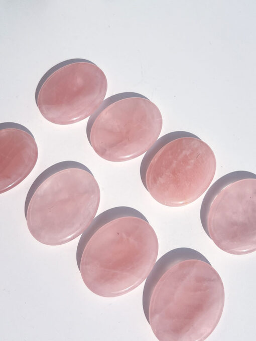 Rose Quartz oval worry stone