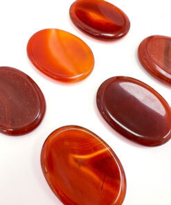 Carnelian oval worry stone