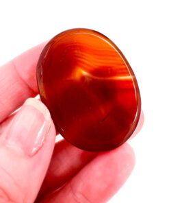 Carnelian oval worry stone