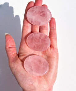 Rose Quartz oval worry stone