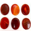 Carnelian oval worry stone