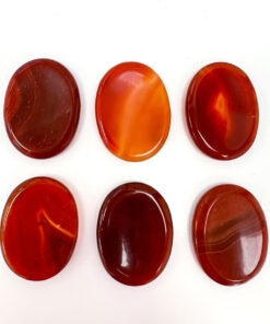 Carnelian oval worry stone