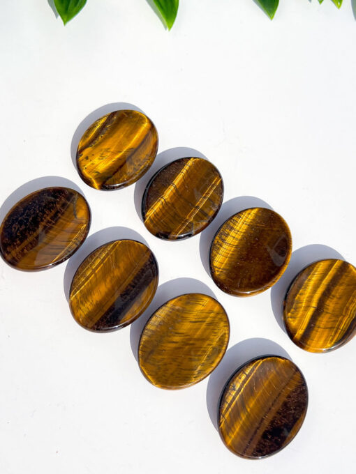 Tigers Eye Oval Worry Stone - Image 3