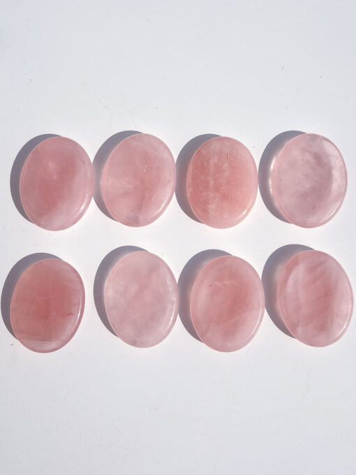 Rose Quartz oval worry stone