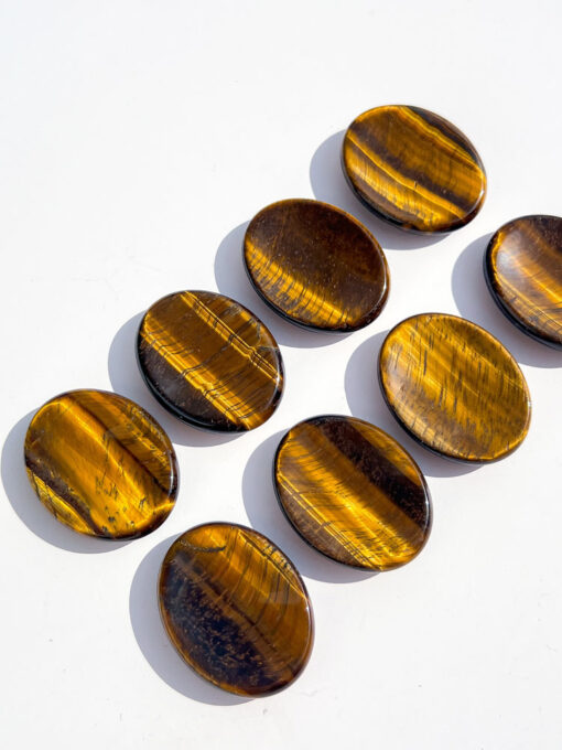 Tigers Eye oval worry stone