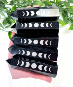 Black Obsidian Moon Phase Point