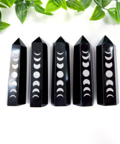 Black Obsidian Moon Phase Point